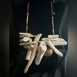Stunning organic beach driftwood necklace!